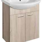 Sapho AQUALINE ZOJA 61,5x74x32,5cm mosdótartó szekrény, platina tölgy 51163Aqualine Legkelendőbb