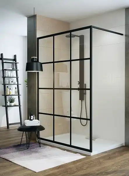Wasserburg VETRO BLACK 120 Walk-in zuhanyfal, fekete 25266-120Wasserburg Biztonságos vásárlás