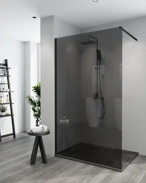 Azonnali szállítás Wasserburg VETRO SHADOW 120 Walk-in zuhanyfal, fekete 25262S-120Wasserburg