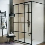 Vedd meg most Wasserburg VETRO BLACK 90 Walk-in zuhanyfal, fekete 25266-90Wasserburg