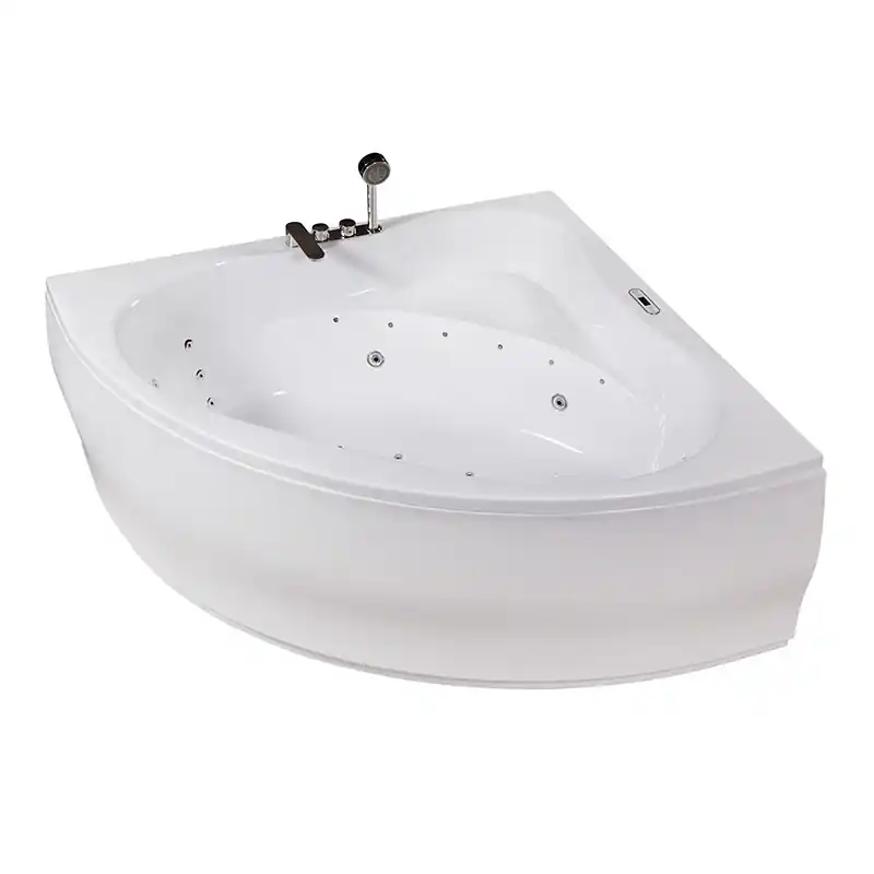 Azonnal elérhető Wellis Bled E-Max™ 150x150 cm-es hidromasszázs sarokkád Flipper csapteleppel WK00153-1Wellis