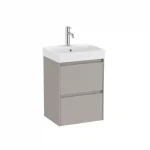 Szezonális akció Roca Ona Compact 45 cm fürdőszoba bútor mosdóval, homok szürke A851681510Roca
