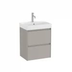 Prémium Roca Ona Compact 50 cm fürdőszoba bútor mosdóval, homok szürke A851682510Roca