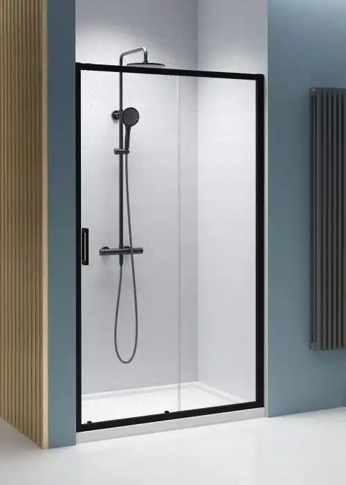 Azonnali szállítás Radaway Premium Pro Black DWJ fekete zuhanyajtó jobbos, 140 cm 1014140-54-01RRadaway