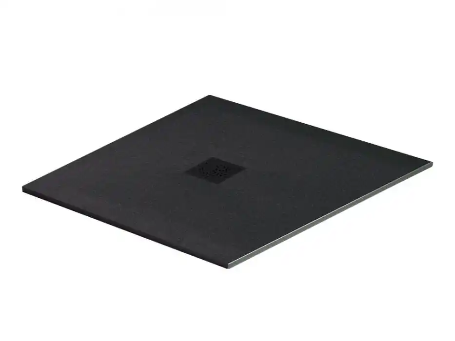 Gyors szállítás Radaway Milos C lapos szögletes kompozit zuhanytálca 90x90 cm fekete BREX.1502.090.090.BLNRadaway