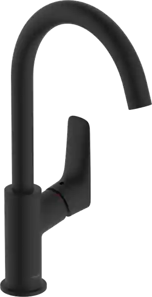 Csak ma Hansgrohe Logis egykaros magasított mosdócsaptelep lefolyó-garnitúra nélkül, matt fekete 71131670Hansgrohe