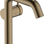 Hansgrohe Tecturis S egykaros mosdócsaptelep Fine 150, CoolStart EcoSmart+, Push-open lefolyógarnitúrával, szálcsiszolt bronz 73340140Hansgrohe Prémium