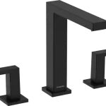 Alacsony ár Hansgrohe Tecturis E 3-lyukú mosdócsaptelep 150 EcoSmart+, Push-open lefolyógarnitúrával, matt fekete 73030670Hansgrohe