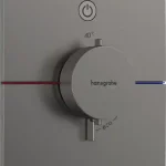 Hansgrohe ShowerSelect Comfort E Falsík alatti termosztát, 1 funkciós, szálcsiszolt fekete króm 15571340Hansgrohe Gyors szállítás
