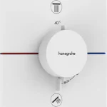 Azonnali szállítás Hansgrohe ShowerSelect Comfort E Falsík alatti termosztát, 2 funkciós, beépített biztonsági kombinációval EN1717, matt fehér 15578700Hansgrohe