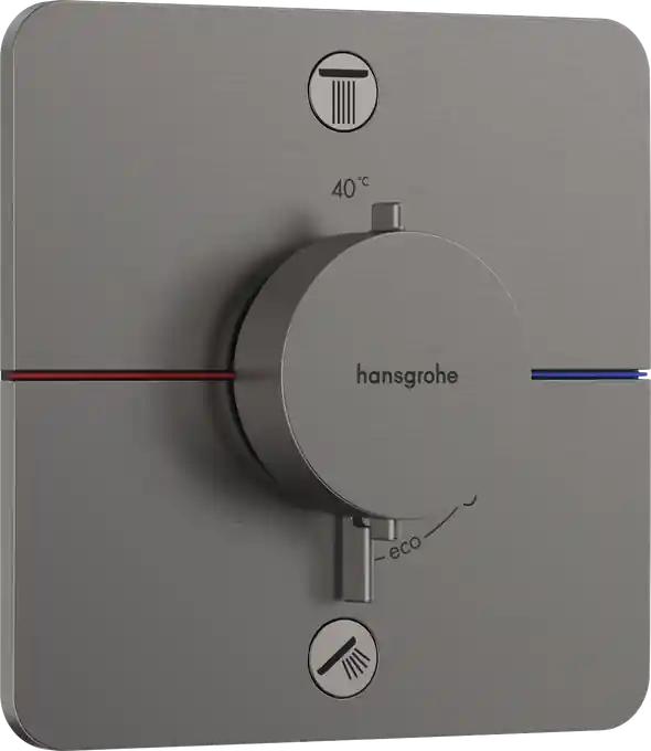 Hansgrohe ShowerSelect Comfort Q Falsík alatti termosztát, 2 funkciós, szálcsiszolt fekete króm 15583340Hansgrohe Kedvezményes ár