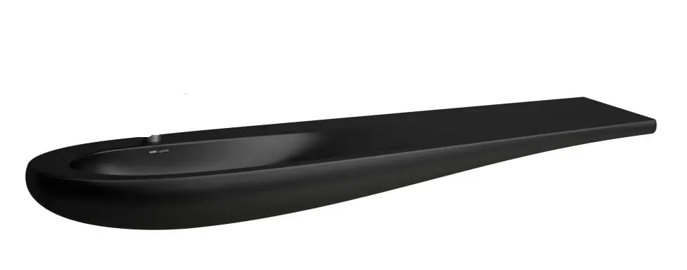 Expressz szállítás Laufen ILBAGNOALESSI ONE 160x50 mosdó csaplyuk nélkül matt fekete H8149717161091Laufen