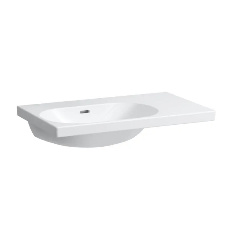 Expressz szállítás Laufen Lua aszimmetrikus mosdó jobb oldali pulttal, csaplyuk nélkül 75x46 cm H8170860001091Laufen