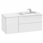 Roca Beyond 120 cm jobbos fürdőszoba bútor mosdóval, fényes fehér A851392806Roca Kiárusítás