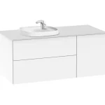 Roca Beyond 120 cm balos fürdőszoba bútor beépíthető mosdóval, fényes fehér A851412806Roca Újdonság