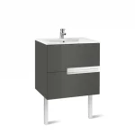 Népszerű Roca Victoria-N 60 cm fürdőszoba bútor mosdóval, antracitszürke A855834153Roca