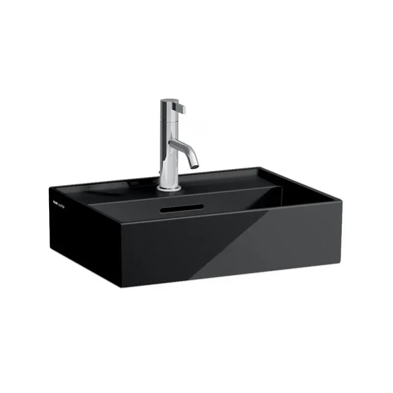 Outlet Laufen KARTELL BY LAUFEN 45x34 cm mosdó, fényes fekete H8153300201041Laufen