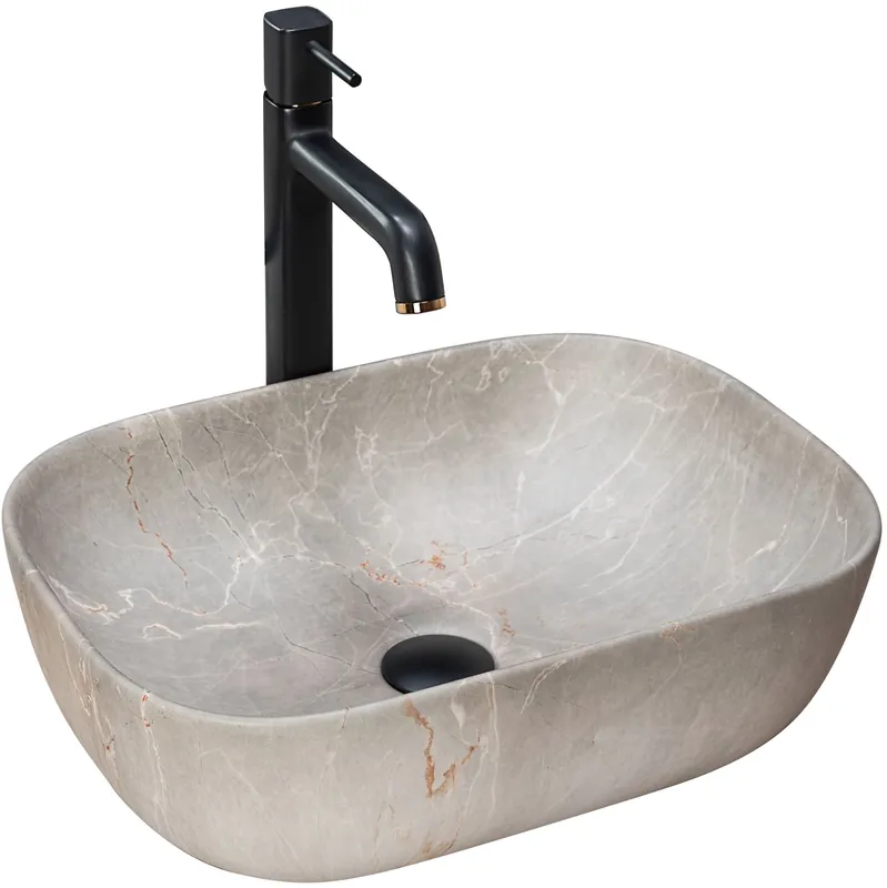 Outlet Rea Livia 46,5x33,5 cm pultra ültethető mosdó, bézs REA-U3802Rea