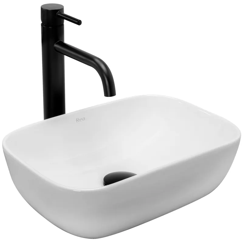 Biztonságos fizetés Rea Belinda Mini 37x25,5 cm pultra ültethető mosdó, fehér REA-U5667Rea