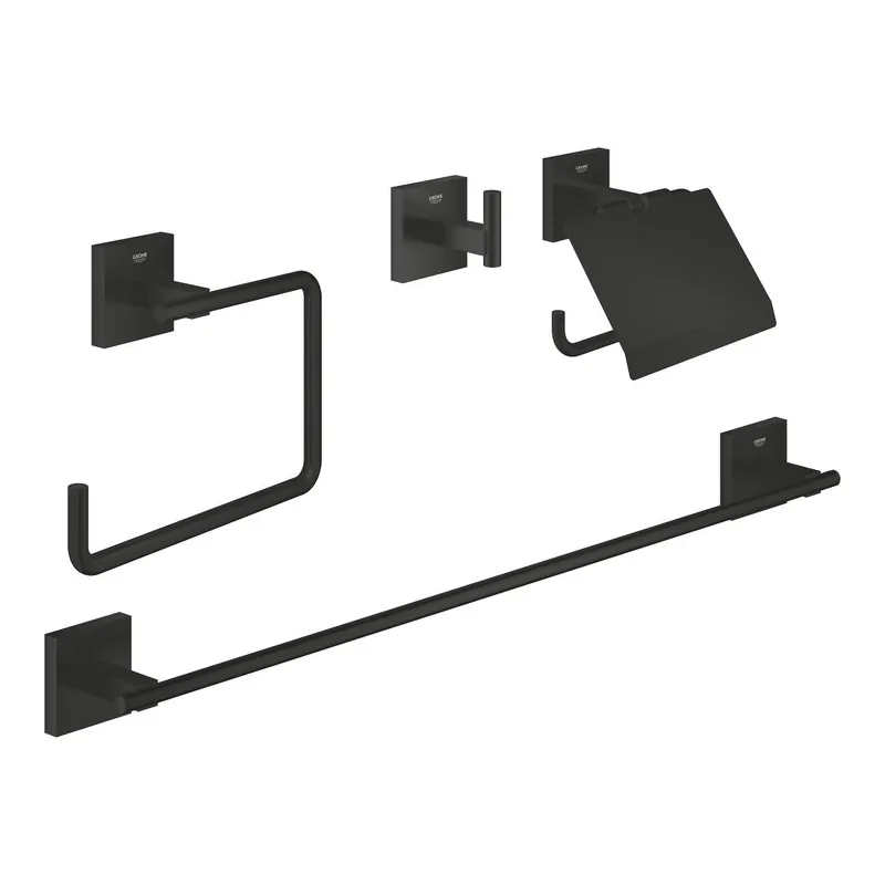 Grohe Start Cube Mester fürdőszobai kiegészítő készlet 4 az 1-ben, matt fekete 411152430Grohe Gyors szállítás