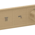 Hansgrohe RainSelect falsík alatti termosztátos csaptelep színkészlet 3 fogyasztóhoz, szálcsiszolt bronz 15381140Hansgrohe Kiárusítás