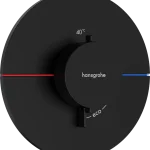 Kedvezményes ár Hansgrohe ShowerSelect Comfort S falsík alatti termosztát mennyiségszabályozóval, matt fekete 15559670Hansgrohe