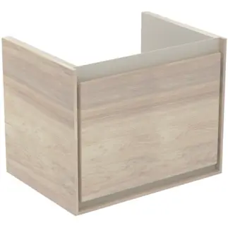 Szuper akció Ideal Standard Connect Air 50 cm fali mosdótartó szekrény 1 fiókkal, világosbarna fa E0817UKIdeal Standard