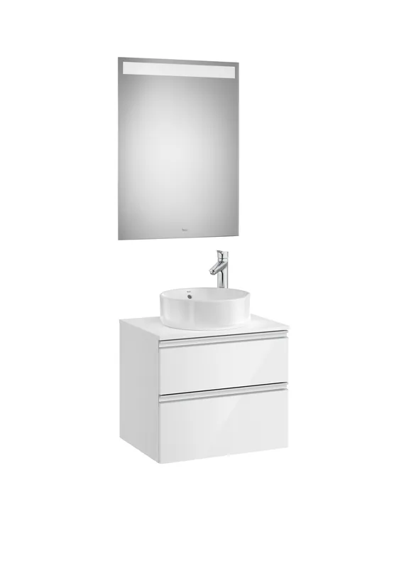Legkelendőbb Roca The Gap 60 cm-es fürdőszobabútor szett mosdó nélkül, magasfényű fehér A851531806Roca