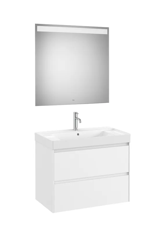Szuper akció Roca Ona 80 cm-es fürdőszobabútor szett, matt fehér A851707509Roca