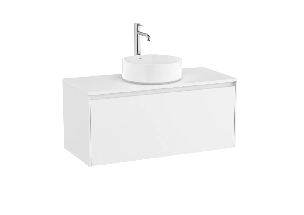 Roca Ona alsószekrény 100x46 cm 1 fiókkal pultra ültethető mosdóhoz, matt fehér A851726509Roca Legkelendőbb