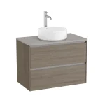 Roca Ona alsószekrény 80x46 cm 2 fiókkal pultra ültethető mosdóhoz, sötét szilfa A851728511Roca Ne maradj le