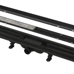 ALCA (Alcaplast) APZ19BLACK zuhanyfolyóka peremmel kétoldalú ráccsal, matt fekete APZ19BLACK-750Alcaplast Kihagyhatatlan ajánlat