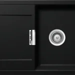 Outlet Schock Mono D-100L Cristadur mosogató, intenzív fekete MOND100LPUROSCHOCK
