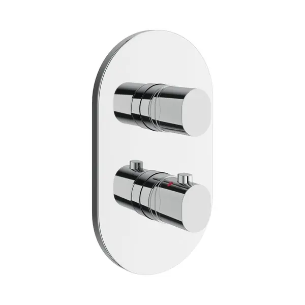 Ravak Chrome II CR II 063.00CR.O2.RB071 falba süllyesztett termosztátos csaptelep, kétutas, többutas R-box multihoz, króm X070455Ravak Szuper akció