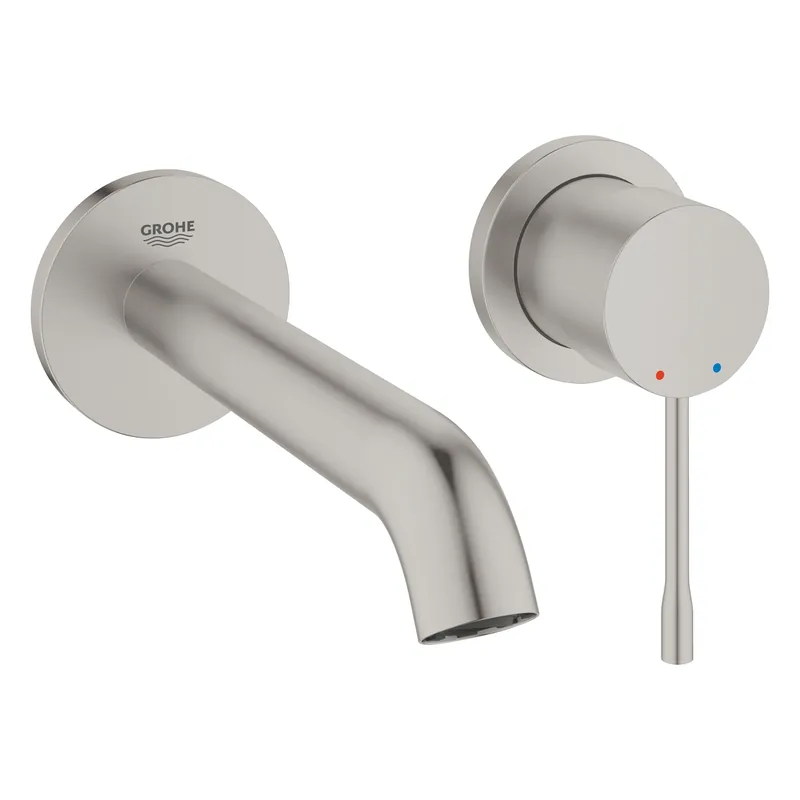 Exkluzív ajánlat Grohe Essence 2-lyukas fali mosdócsaptelep M-es méret, supersteel 29192DC1Grohe