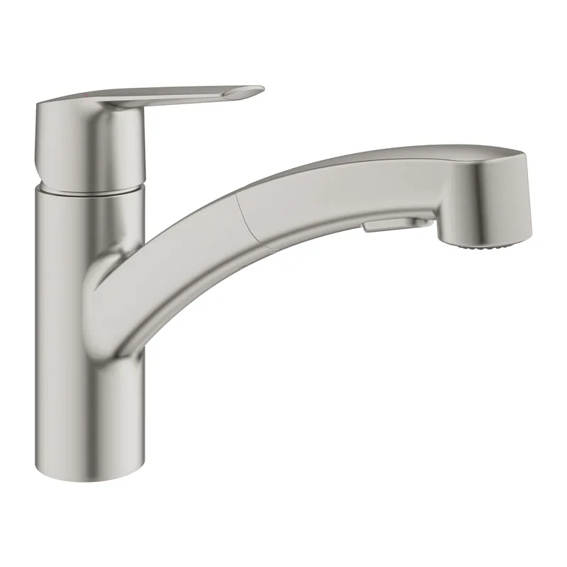 Alacsony ár Grohe Start egykaros mosogatócsaptelep kihúzható zuhanyfejjel supersteel 30531DC1Grohe
