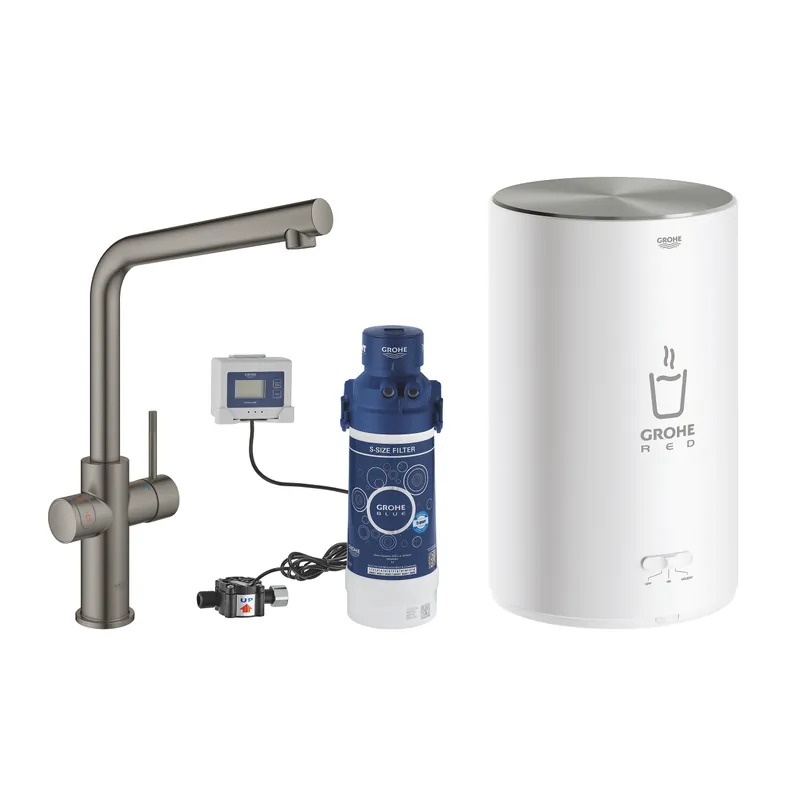 Grohe Red Duo csaptelep és kombi bojler M méret (4 liter), brushed hard graphite 30327AL1Grohe Legkelendőbb