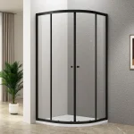 Sapho AQUALINE ARLETA BLACK 90x90 cm íves zuhanykabin transzparent üveggel, matt fekete BLS900Aqualine Outlet