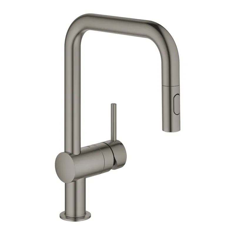 Grohe Minta egykaros mosogató csaptelep kihúzható zuhanyfejjel, brushed hard graphite 32322AL2Grohe Legnépszerűbb