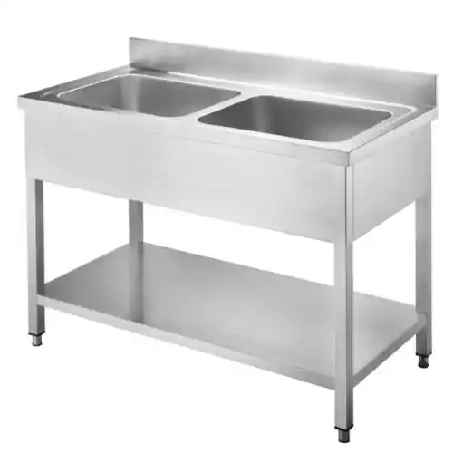 Ipa 100x60 cm kétmedencés álló mosogató, rozsdamentes S1006024425IPA Gyors szállítás