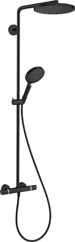 Nézd meg most Hansgrohe Raindance S Showerpipe EcoSmart 240 PowderRain termosztátos zuhanyrendszer, matt fekete 28823670Hansgrohe
