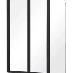 Ajánlat Besco PRIME 3 120x140 cm-es 3-részes kádparaván, matt fekete PNPB-3SBesco