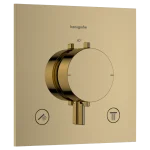 Árengedmény Hansgrohe Ecostat Comfort E 2 funkciós falsík alatti termosztát, polírozott arany 33711990Hansgrohe