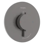 Gyors szállítás Hansgrohe Ecostat Comfort S 1 funkciós falsík alatti termosztát, szálcsiszolt fekete króm 33714340Hansgrohe