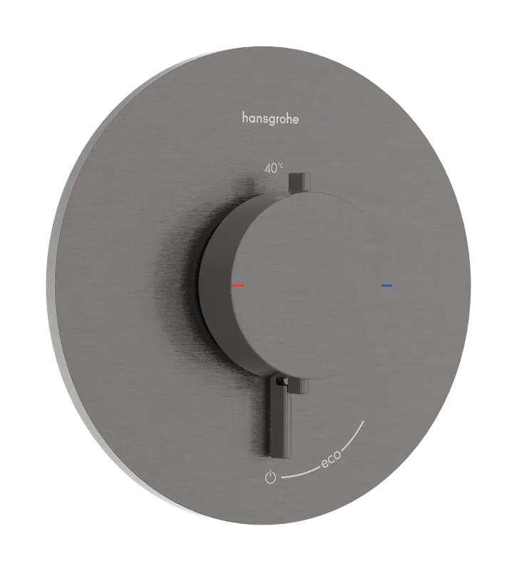 Gyors szállítás Hansgrohe Ecostat Comfort S 1 funkciós falsík alatti termosztát, szálcsiszolt fekete króm 33714340Hansgrohe