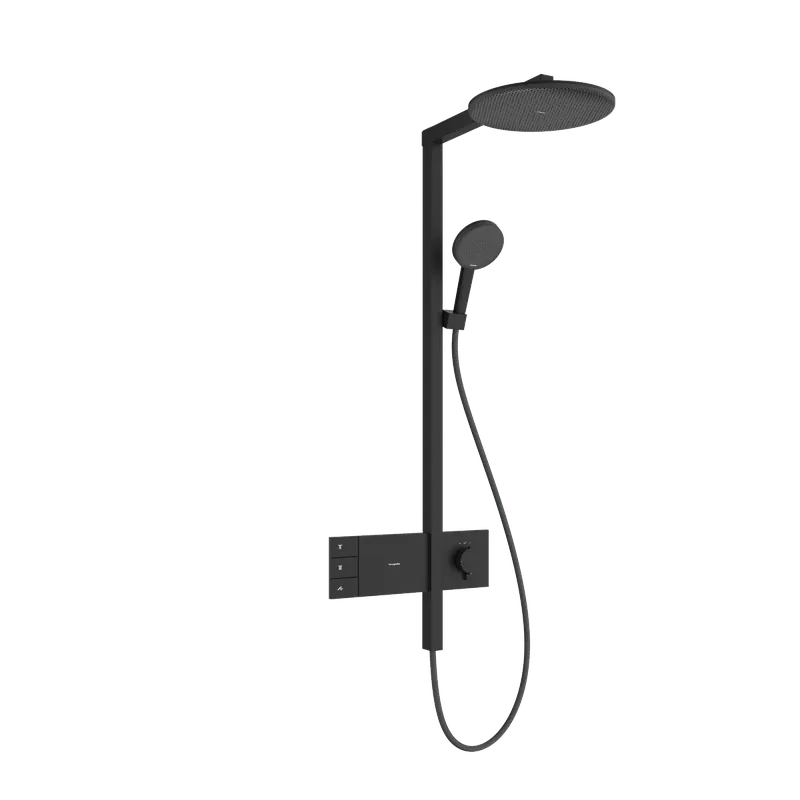 Újdonság Hansgrohe Raindance Alive S Showerpipe 300 2jet termosztátos zuhanyrendszer, matt fekete 24595670Hansgrohe