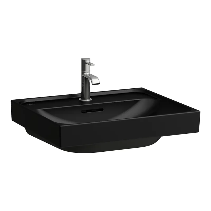 Outlet Laufen Meda mosdó 55x46 cm csiszolt alsó felülettel, matt fekete H8161127161041Laufen