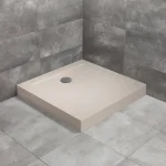 Biztonságos fizetés Radaway Doros Stone C 100x100 cm zuhanytálca előlappal, beige SDRC1010-05-84SRadaway