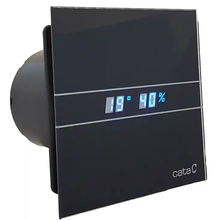 Csak ma Cata E-120GTH BK ventilátor üveg előlappal, utószellőztető és páraérzékelő funkcióval, fekete 00901602Cata