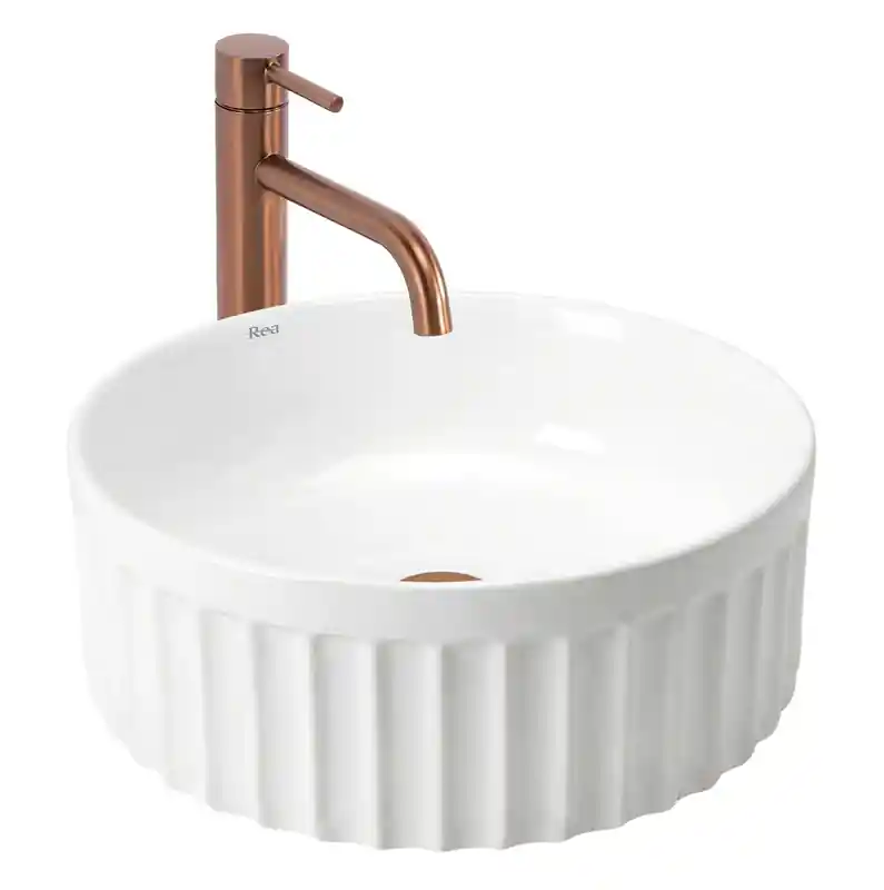 Rea Duo pultra ültethető mosdó 38 cm, fehér REA-U3602Rea Árengedmény